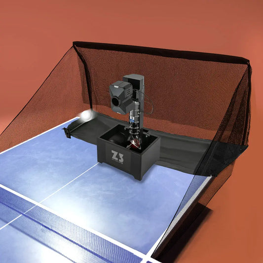 Automatic Table Tennis Training Machine, Ping Pong Ball Pitching Machine with 100 Balls + Net