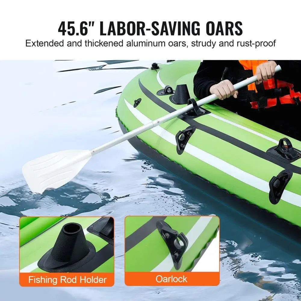 Inflatable Fishing Boat 1100 Lb Capacity With Aluminum Oars