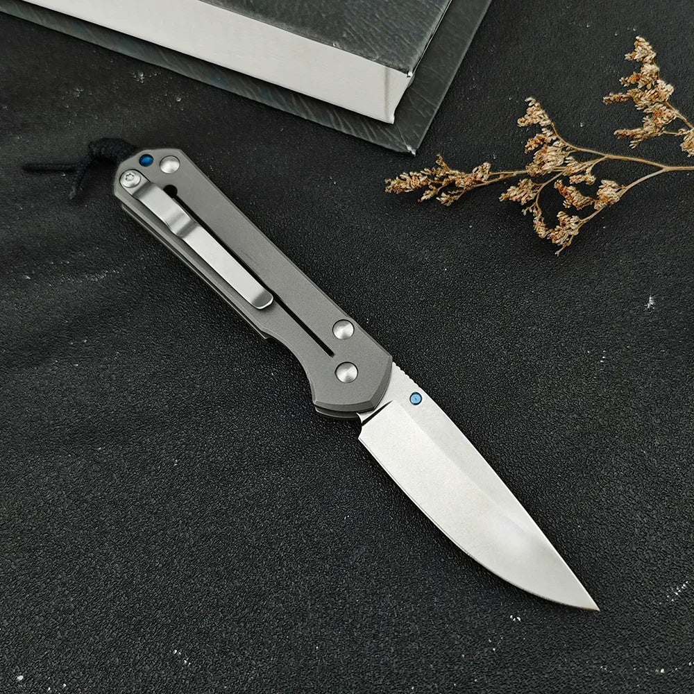 Chris Reeve D2 Folding Pocket Knife Titanium Alloy Handle