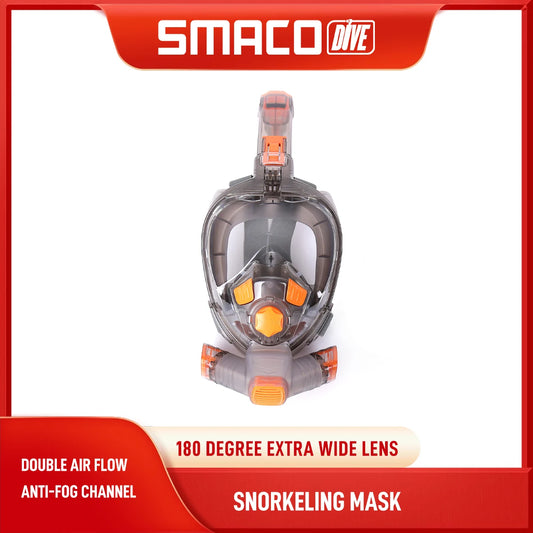 Smaco Full Face Snorkel Mask Anti Fog Wide View Diving