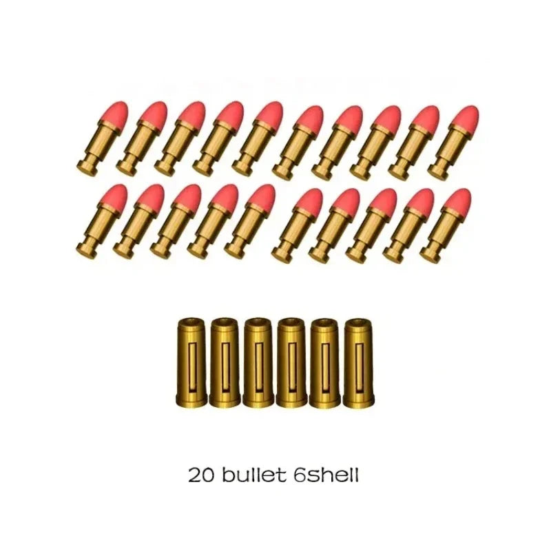 WEZP5 357 Revolver Launcher Pistol EVA Soft Dart Bullet Toy Gun Airsoft CS Outdoor Shooting Game Paintball Kids Adult Gift