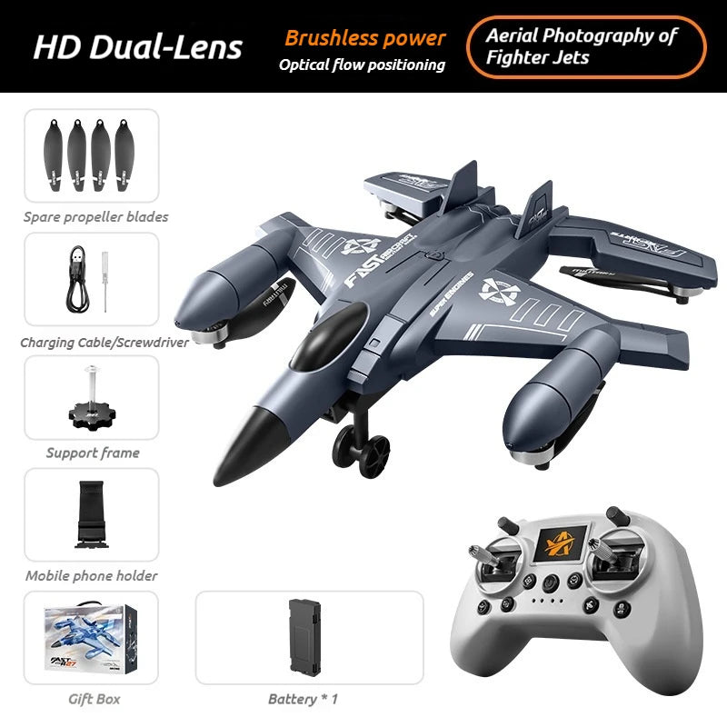 A27 Fighter Jet RC Plane Brushless Motor Fixed Wing Drone for Aerial Photography Professional RC Aircraft Model Kids Outdoor Toy