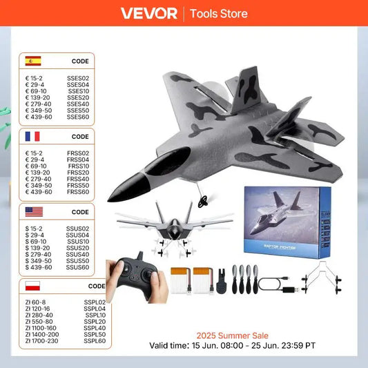 SucceBuy F22 RC Plane 2 4G Glider EPP Foam For Kids Gift