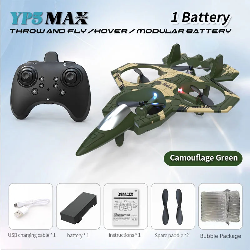 RC Aircraft EPP Foam Stunt Glider Electric Fighter Remote Control Airplane Fall Resistant Plane Toys for Boys Kids YP5 2026 New