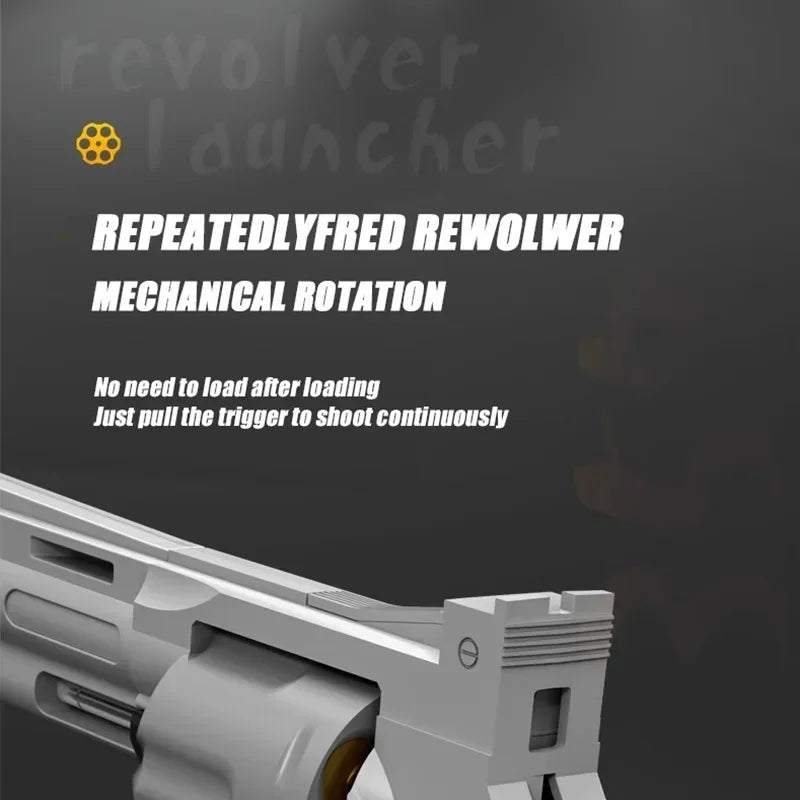 Revolver Soft Bullet Toy Gun Mechanical Repeating 357 Pistol Shell Throwing ZP5 Boy Non Injury Fighting Weapon Toy Gift