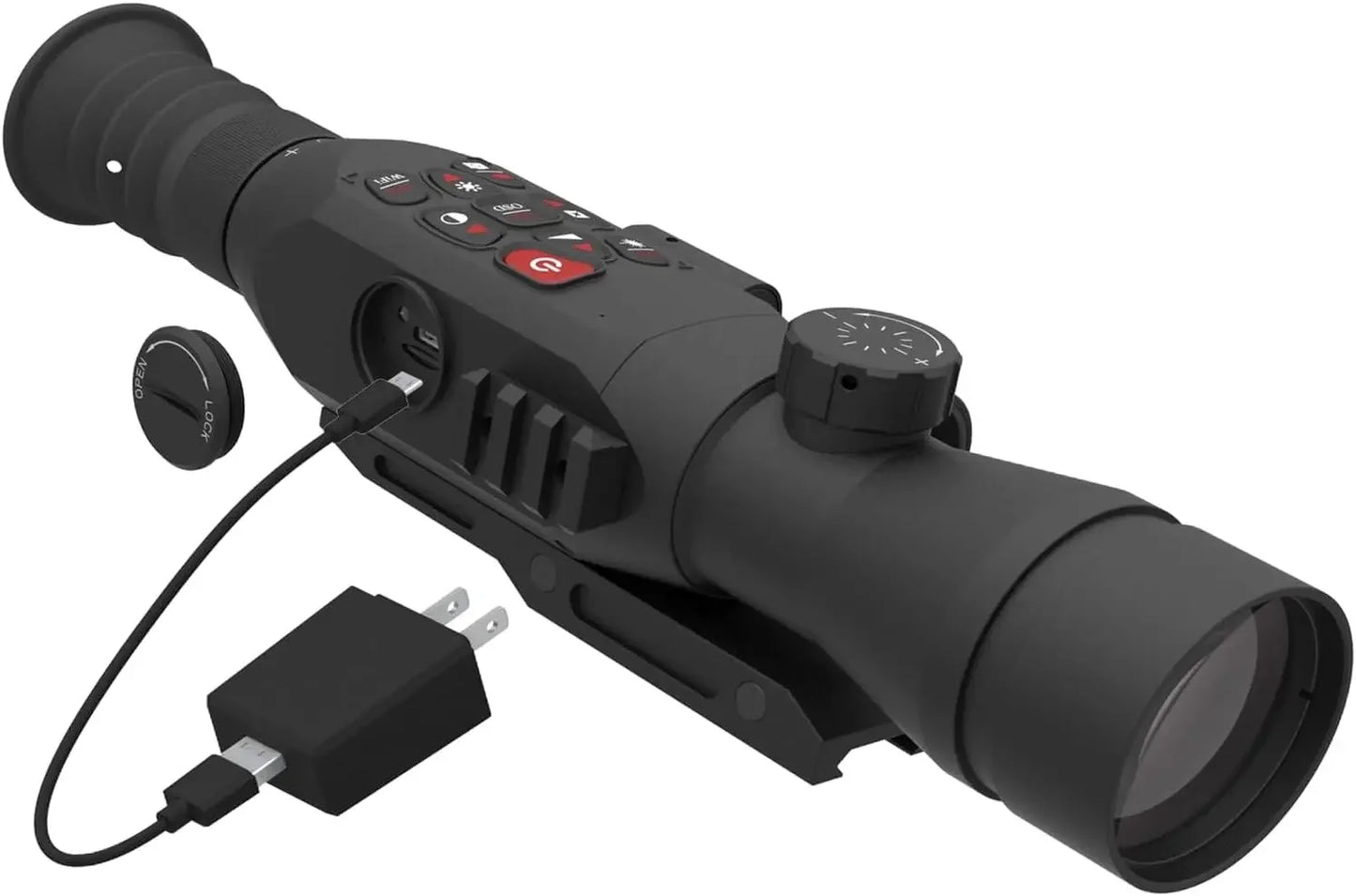300 Yards Infrared Night Vision Scopes for Rifles with IR Illuminator, 4X Digital Zoom, 50MM Lens Hunting Range