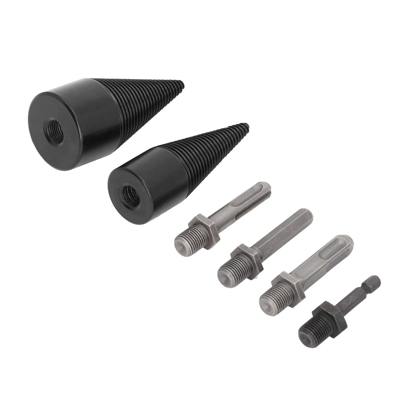 Hancaner Wood Splitter Drill Bit Set Detachable Cone For Camping