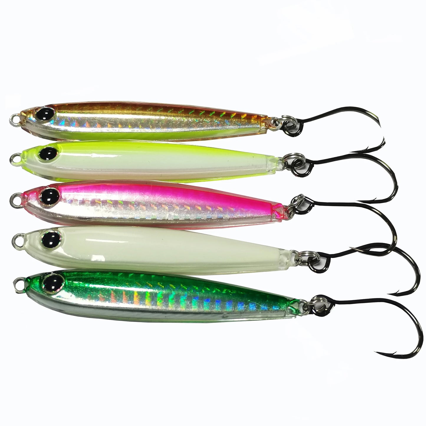 5Pcs Epoxy Resin Jigs Lure Mixed Colors For Striped Bass