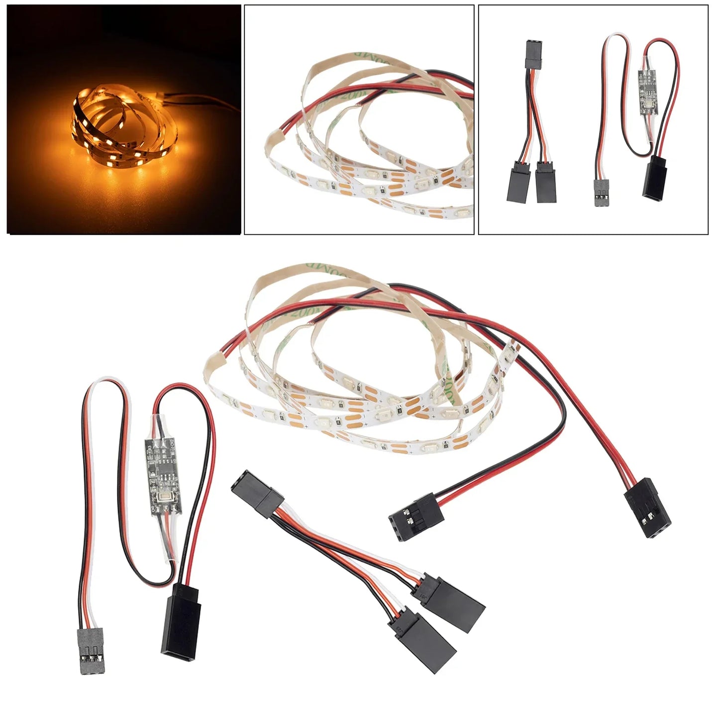 RC Airplane LED Light Strip - Remote Control, Bright & Waterproof, for Flying Wing & Fixed Wing, Easy Install, Night Flight Safe