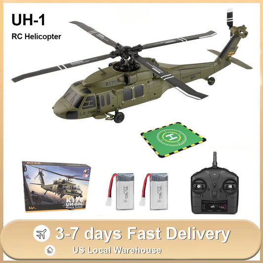 WLtoys K170 UH60L RC Helicopter 4 Channel With Gyro LED