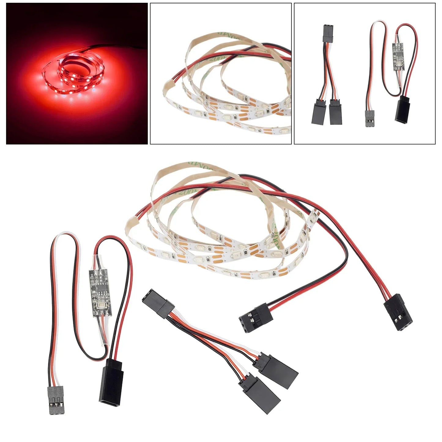 RC Airplane LED Light Strip - Remote Control, Bright & Waterproof, for Flying Wing & Fixed Wing, Easy Install, Night Flight Safe