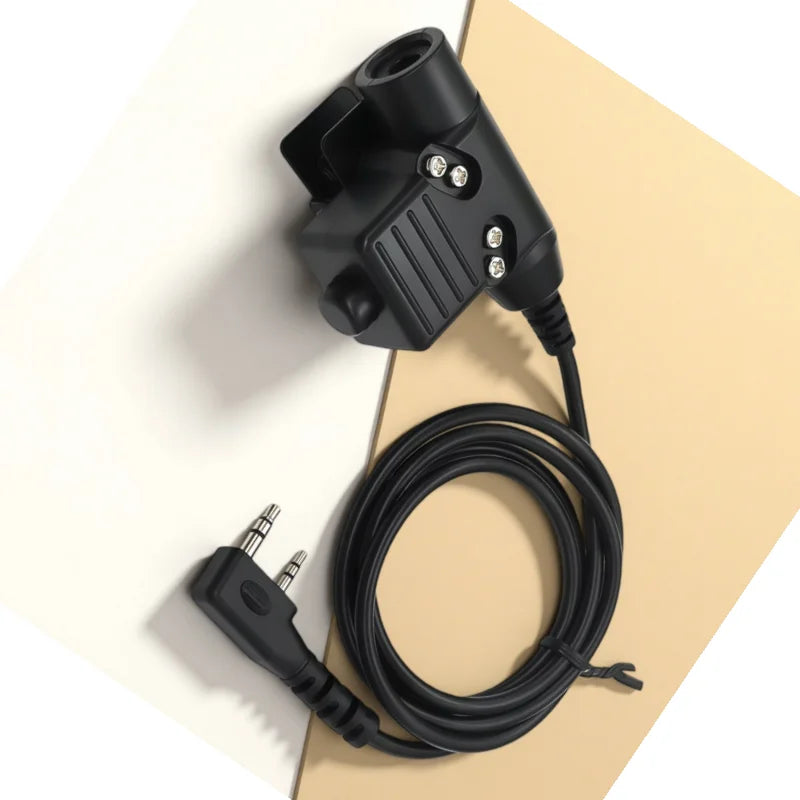 Original Tactical Headset PTT Adapter for Airsoft Kenwood Baofeng Plug Accessory Tactical Headset Compatibility