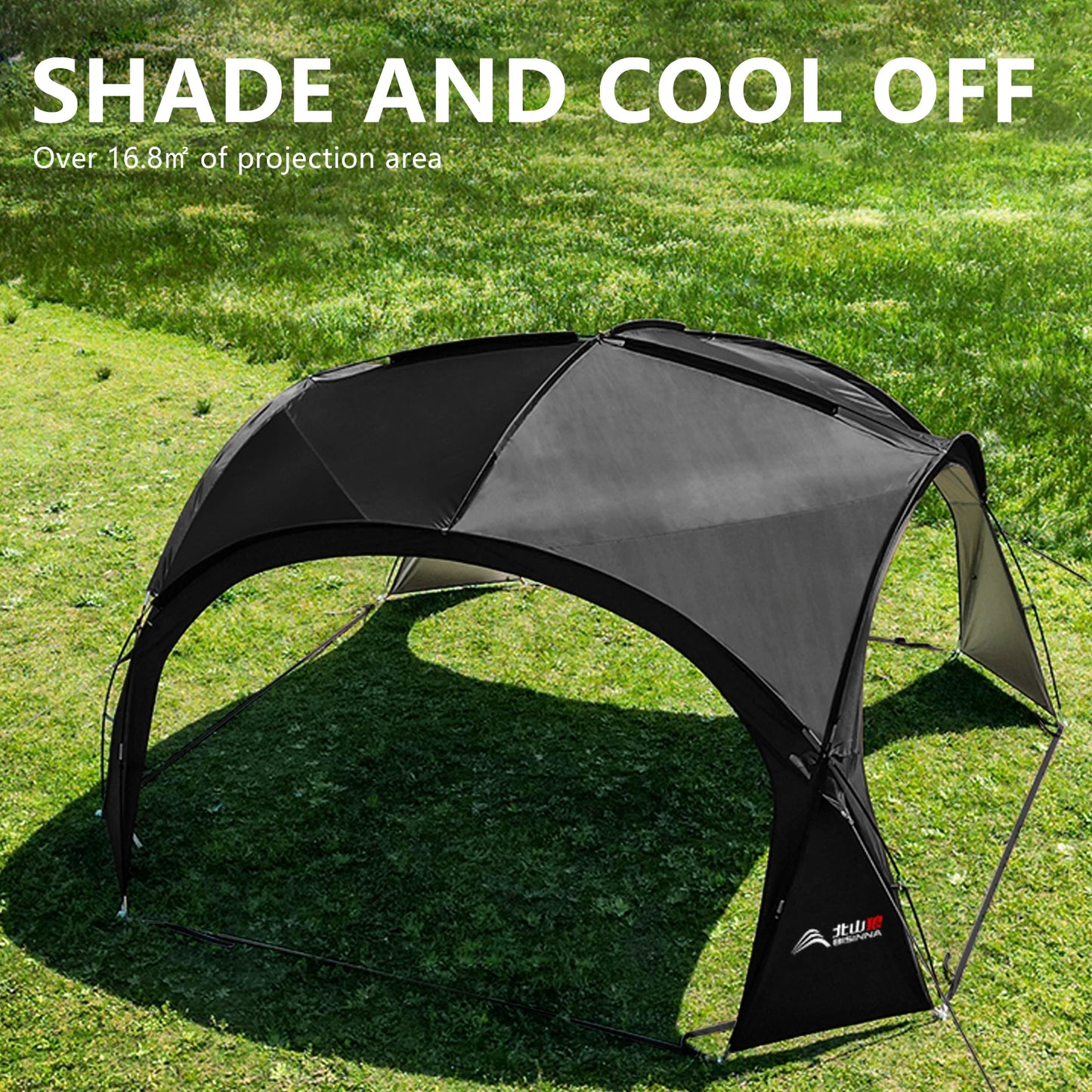 BISINNA Outdoor Camping Dome Tent Large Round Garden Awning