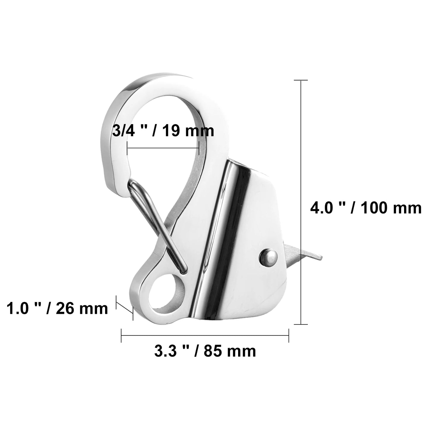 VEVOR Boat Anchor Hook 304 Stainless Steel Holds 3700 Lbs