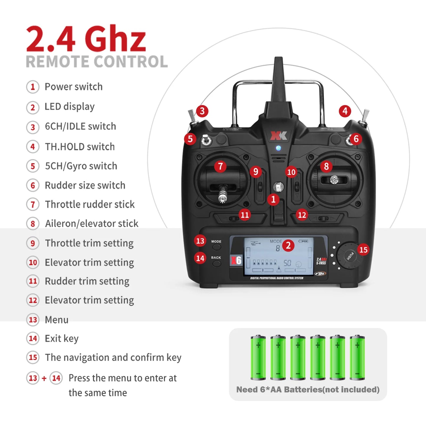 WLtoys K110S RC Helicopter 3D 6G Brushless With 3 Batteries