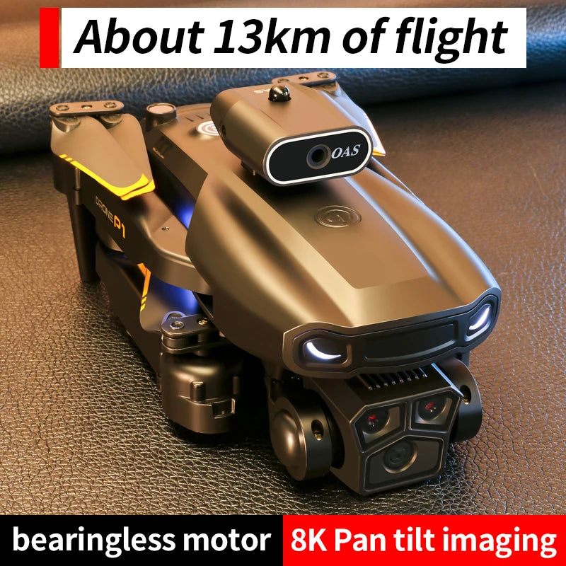 KBDFA P1 RC Drone Dual HD Camera FPV Foldable Quadcopter