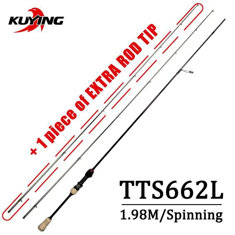 Kuying Teton Soft Light Baitcasting Spinning Rod Combo