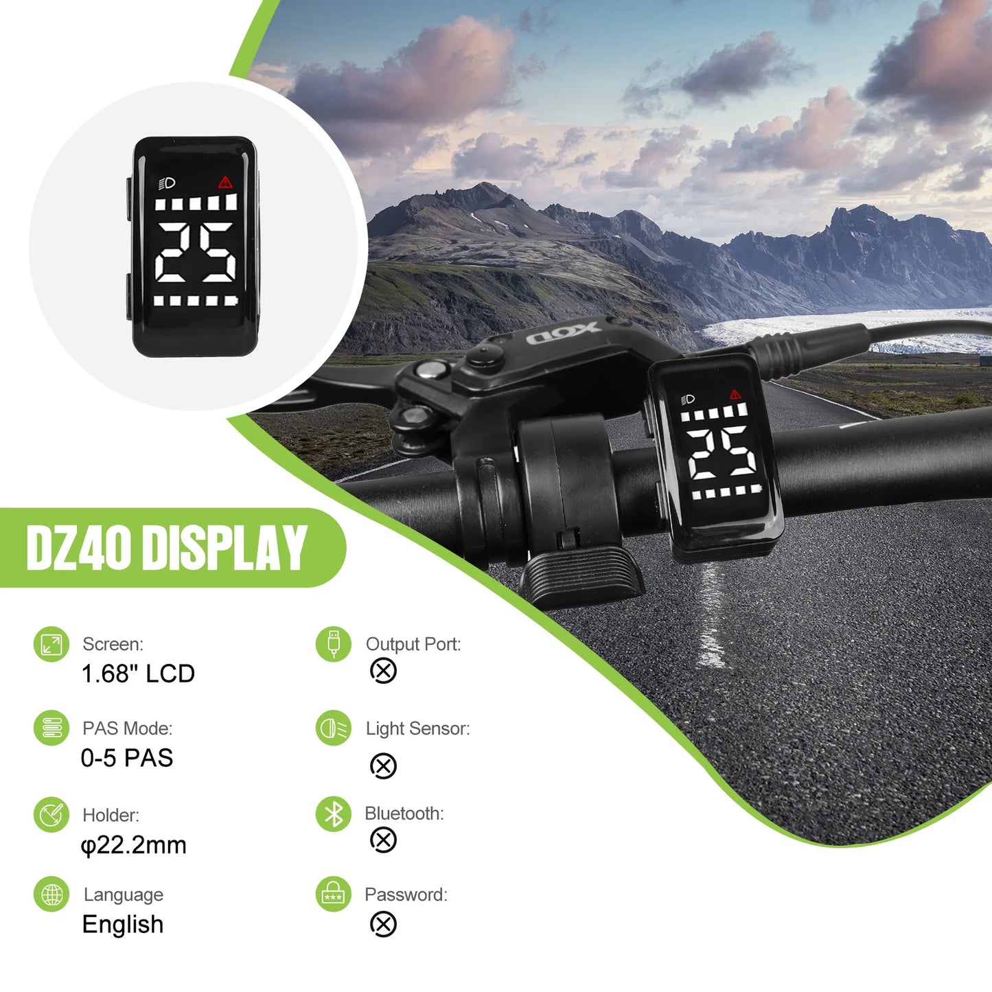 TFT Bike Display DPC18 DZ40 500C C961 UART Bluetooth IP65