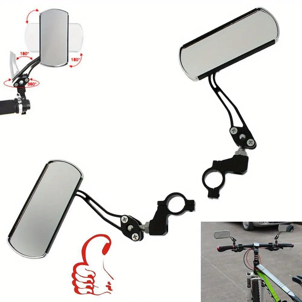 Adjustable Rotatable Bicycle Rear View Mirror On Handlebar