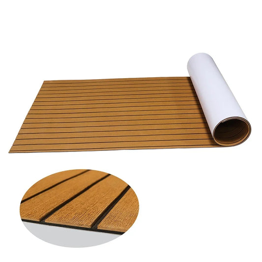 EVA Foam Faux Teak Boat Decking Sheet 240x60cm Non Slip