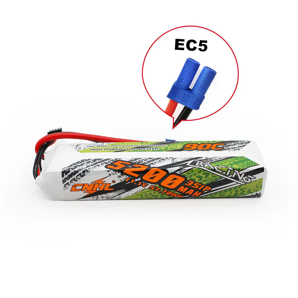 CNHL LiPo 3S 11.1V 5200 6200 9500mAh 90C EC5 RC Cars