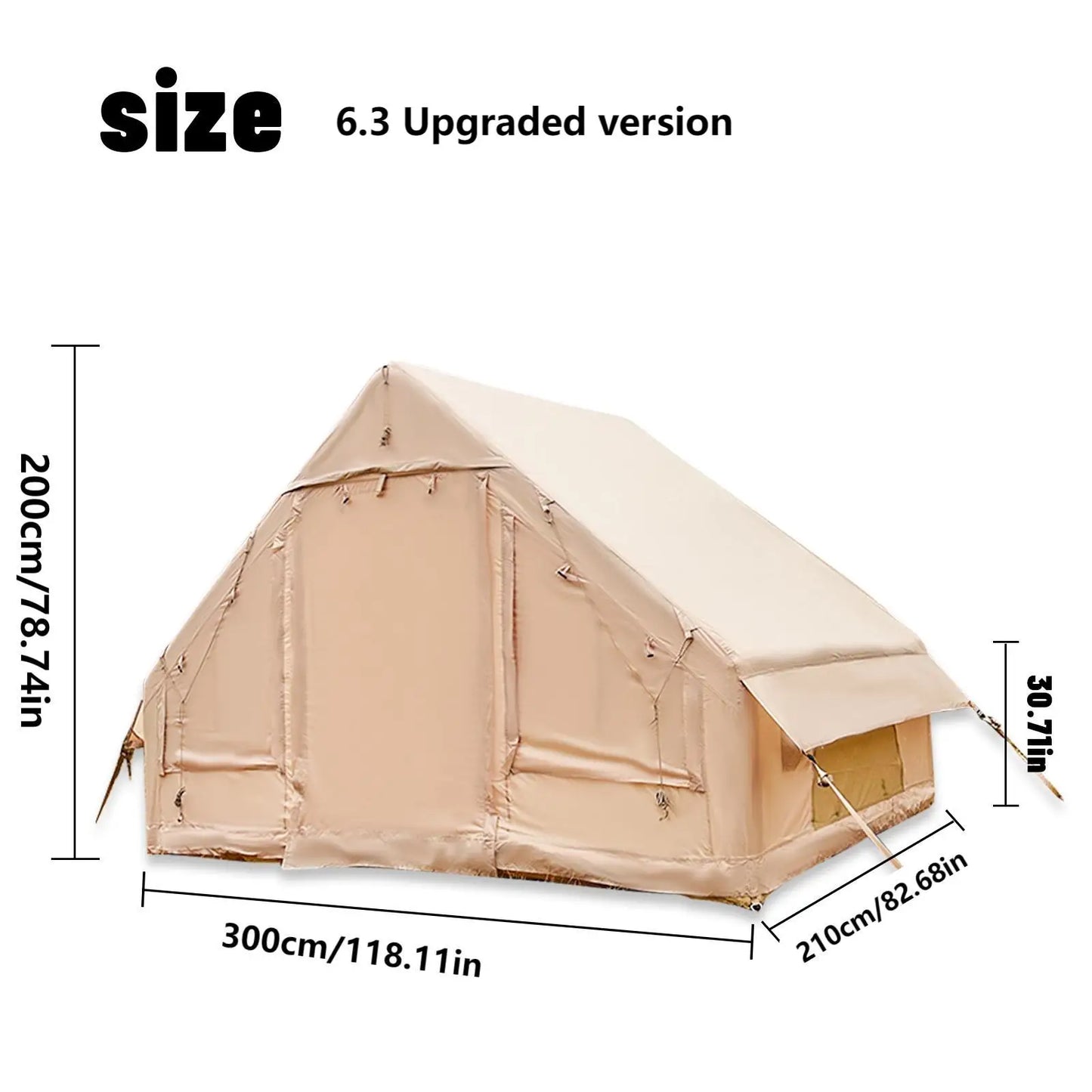 Self Supporting Inflatable Camping Tent Setup Waterproof