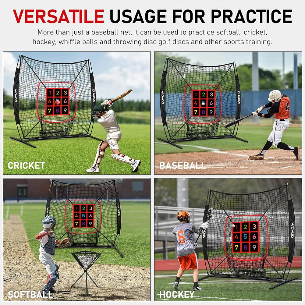 Baseball Softball Practice Net with Adjustable Strike Zone Target Baseball Target Net Baseball Backstop Net for Throwing Batting