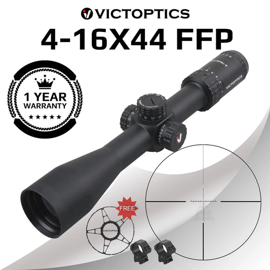 VictOptics S4 4-16x44 FFP Riflescope Airsoft Sight Edge-to-Edge Image For Airgun Airsoft Benchrest Shooting For .223 5.56 AR15