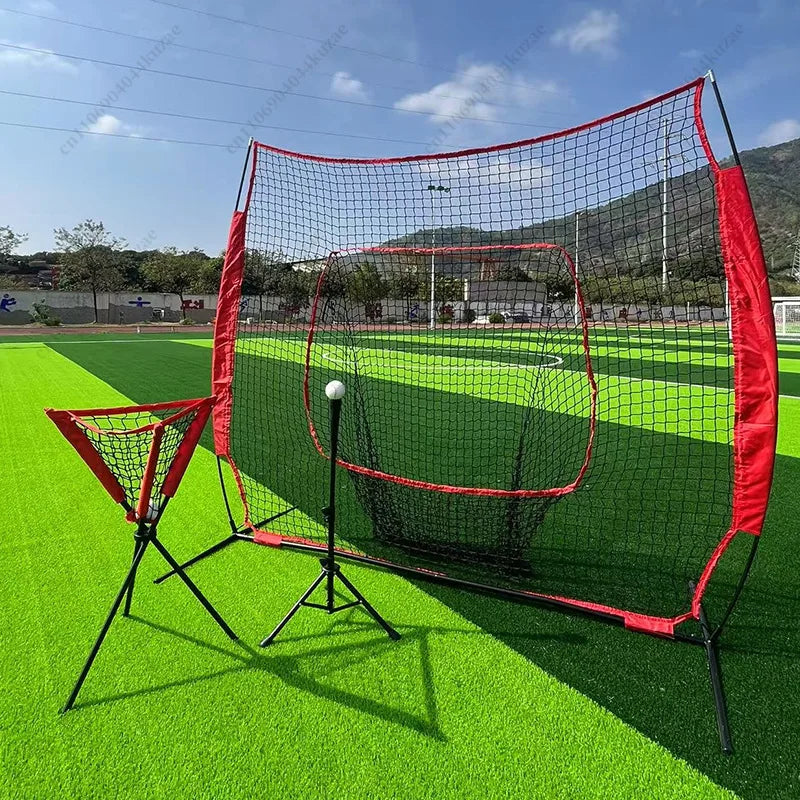 7x7 Baseball Softball Practice Net, Indoor Outdoor Portable Rebound Strike Net for Bat Hitting Training