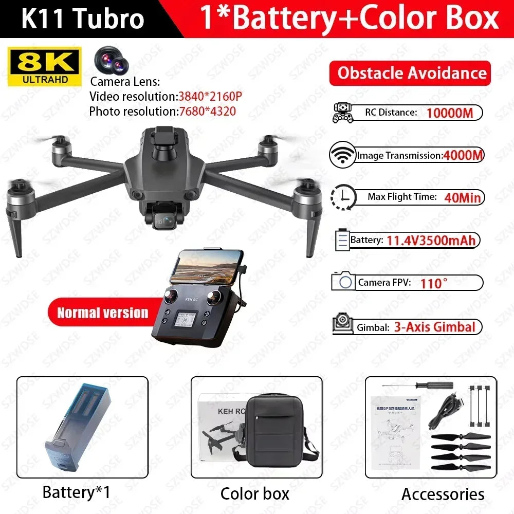 Cole K11 Turbo Drone Aerial 8K HD Dual Camera With Airdrop