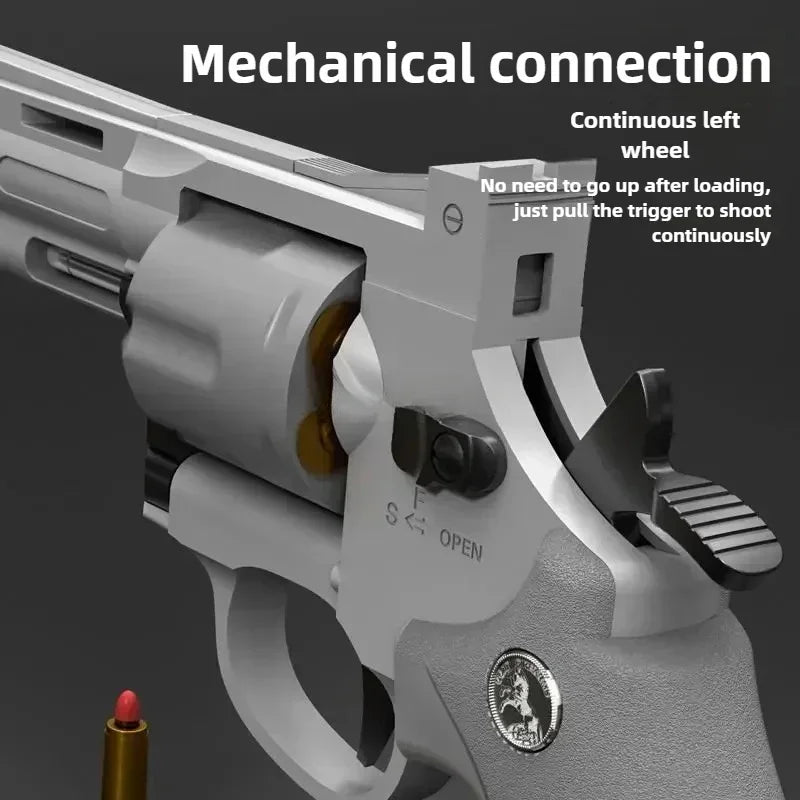 WEZP5 357 Revolver Launcher Pistol EVA Soft Dart Bullet Toy Gun Airsoft CS Outdoor Shooting Game Paintball Kids Adult Gift