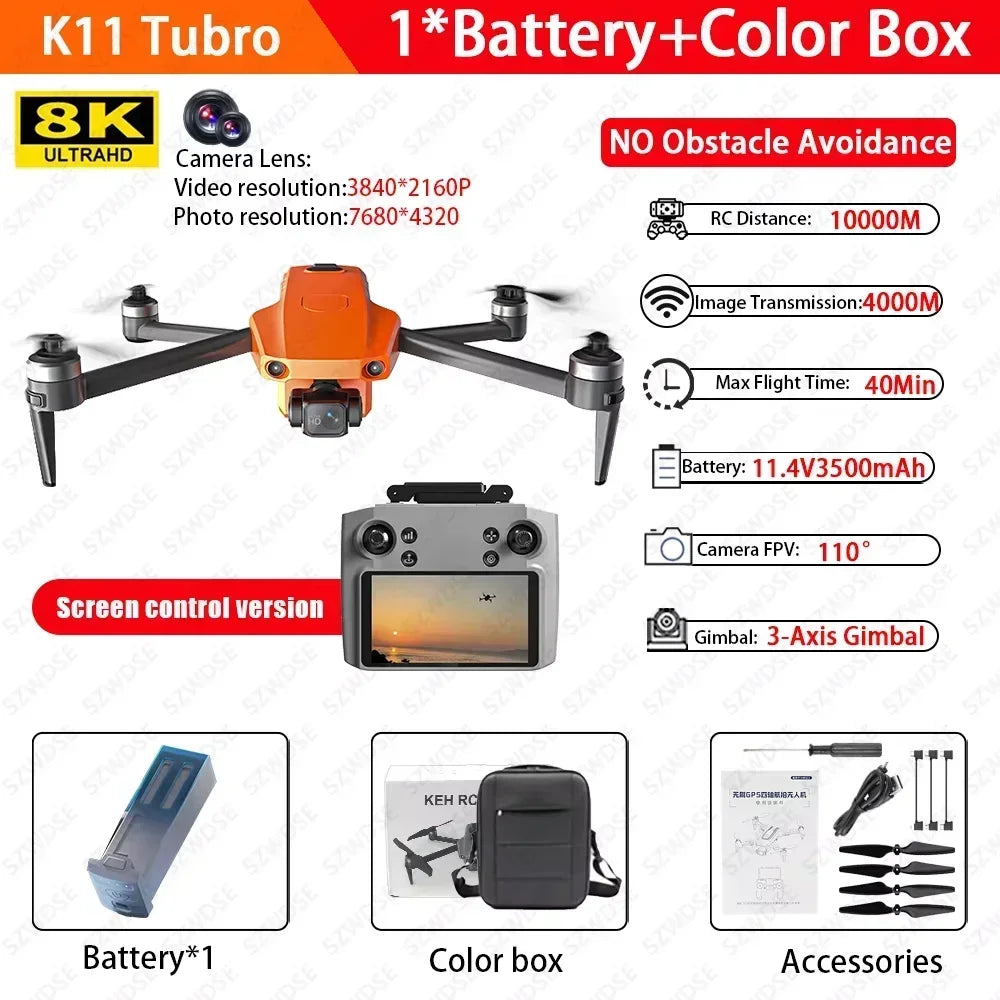 Cole K11 Turbo Drone Aerial 8K HD Dual Camera With Airdrop