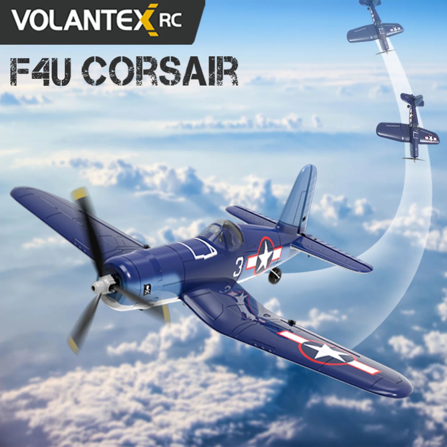 Volantex RC Plane F4U Corsair 4 Channel One Key Aerobatic
