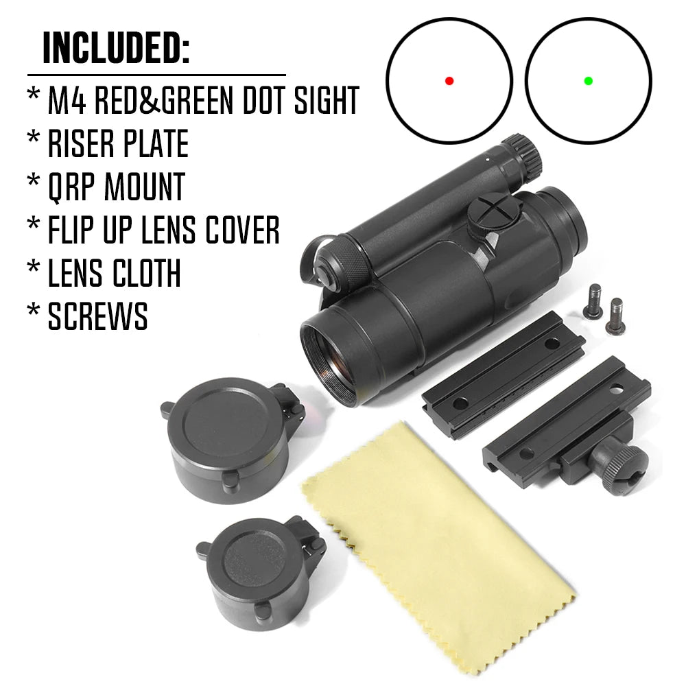 Tactical Red Dot Sight Aim M4 4MOA Red/Green Dot ith MK18 Mod 0 Type Mount Original 3d Letter Marking For Airsoft Hunting