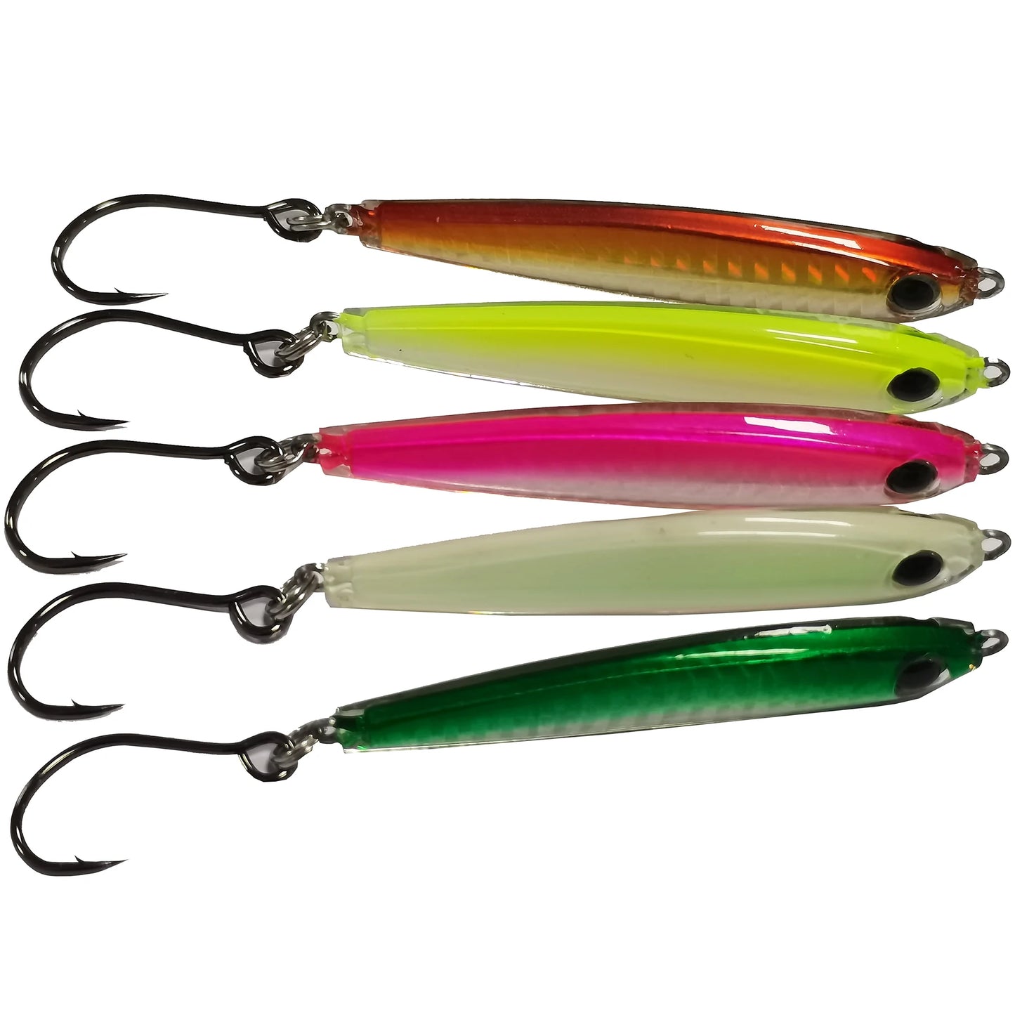5Pcs Epoxy Resin Jigs Lure Mixed Colors For Striped Bass