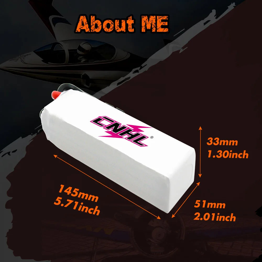 CNHL 5000mAh 70C LiPo Battery 3S 4S 6S XT90 Plug RC