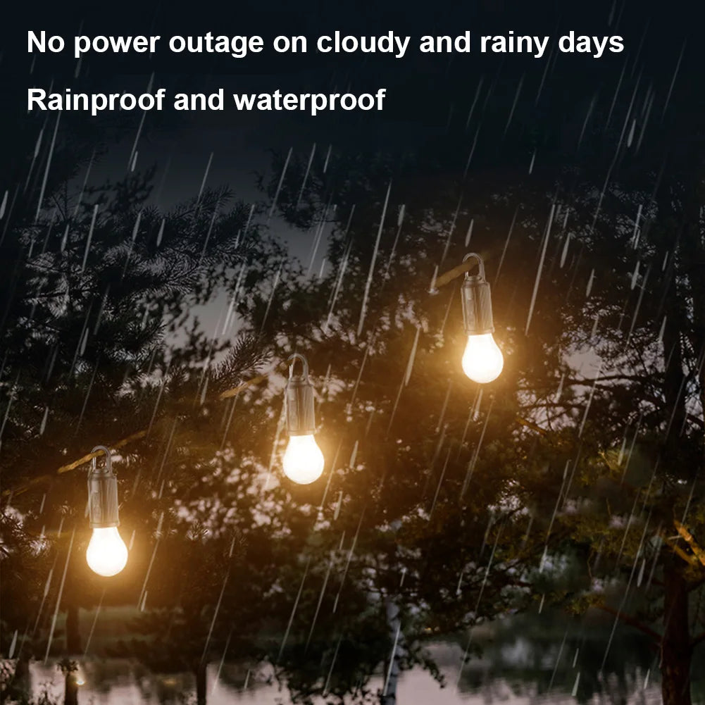 Solar Powered LED Lantern USB Charging Camping Light