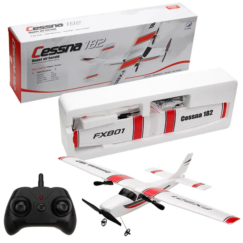 RC Airplane Cessna 182 Fixed Wing RC Foam Airplane Model Airplane Toy Glider