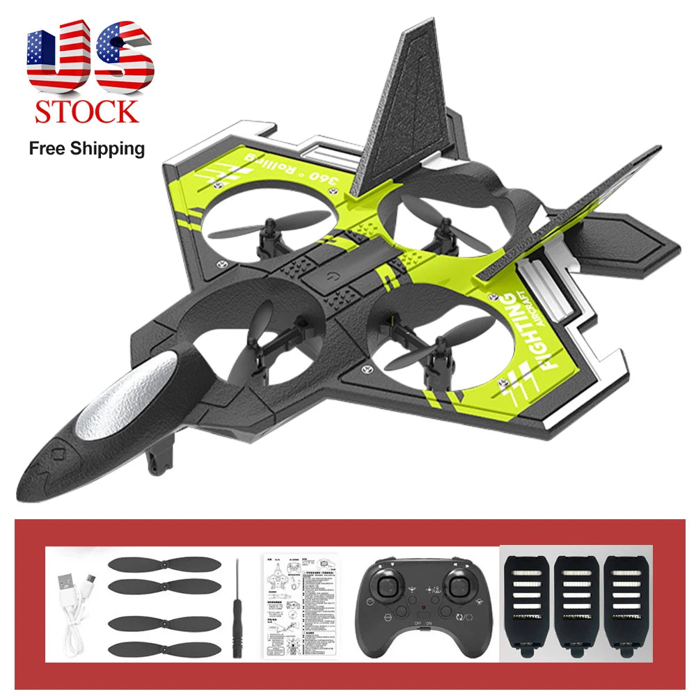 Four Axis RC Drone Airplane With Light Auto Hover For Kids