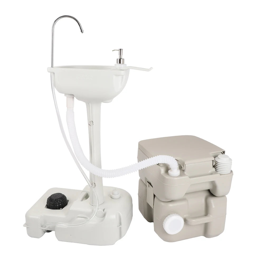 Outdoor Portable Camping Sink With Toilet And Water Tank