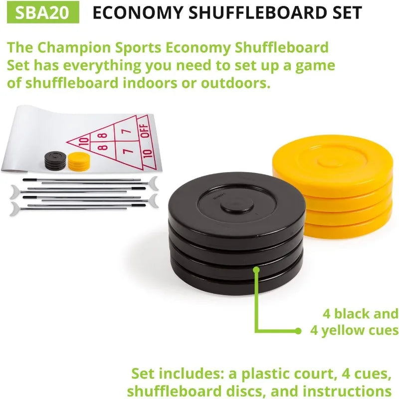 Champion Sports Shuffleboard Set: Indoor Outdoor Game