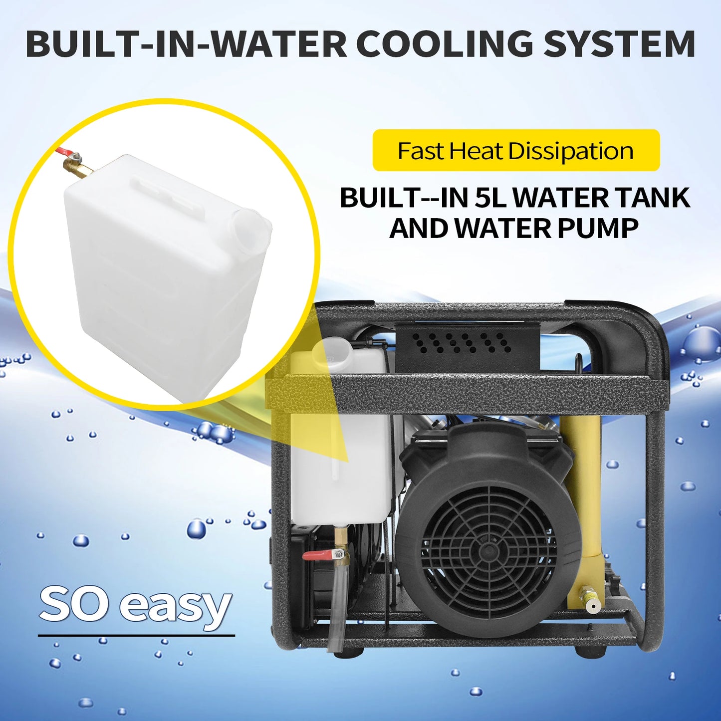 Tudiving Portable Scuba Tank Compressor Auto Stop Version