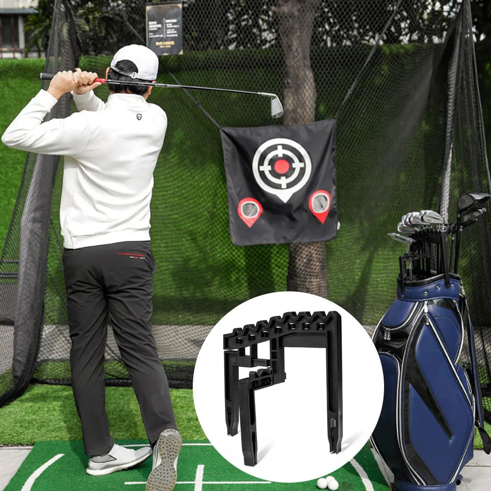 Golf Club Bracket Holds 9 Clubs Putter Clip Club Holder Adjustable Width Golf Club Display Bracket Anti-Shake for Golf Club