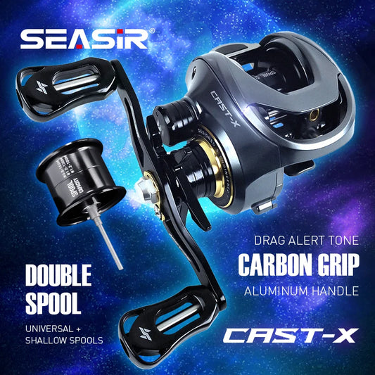 SeaSir Cast X Baitcasting Reel 7 To 1 Gear Ratio Aluminum