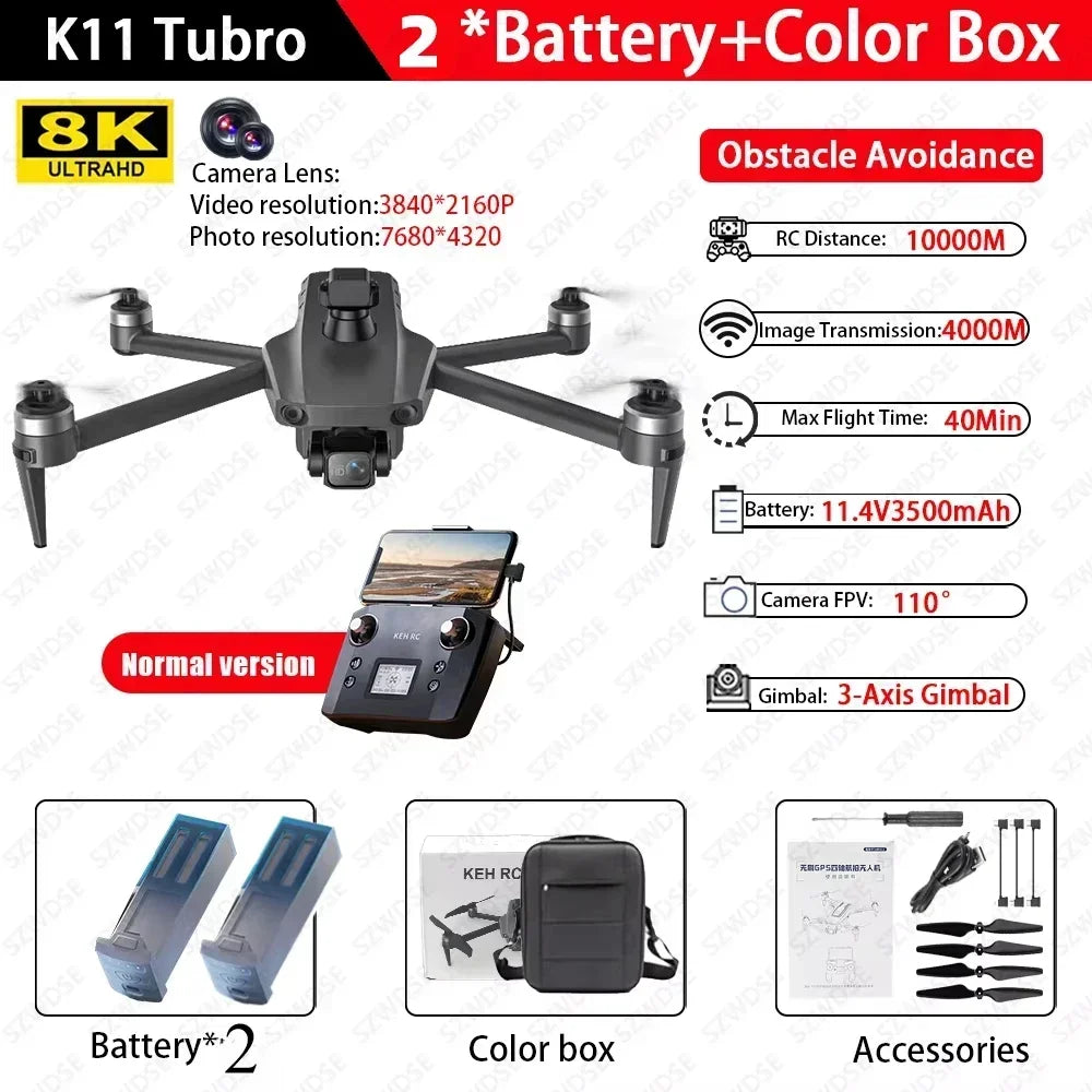 Cole K11 Turbo Drone Aerial 8K HD Dual Camera With Airdrop