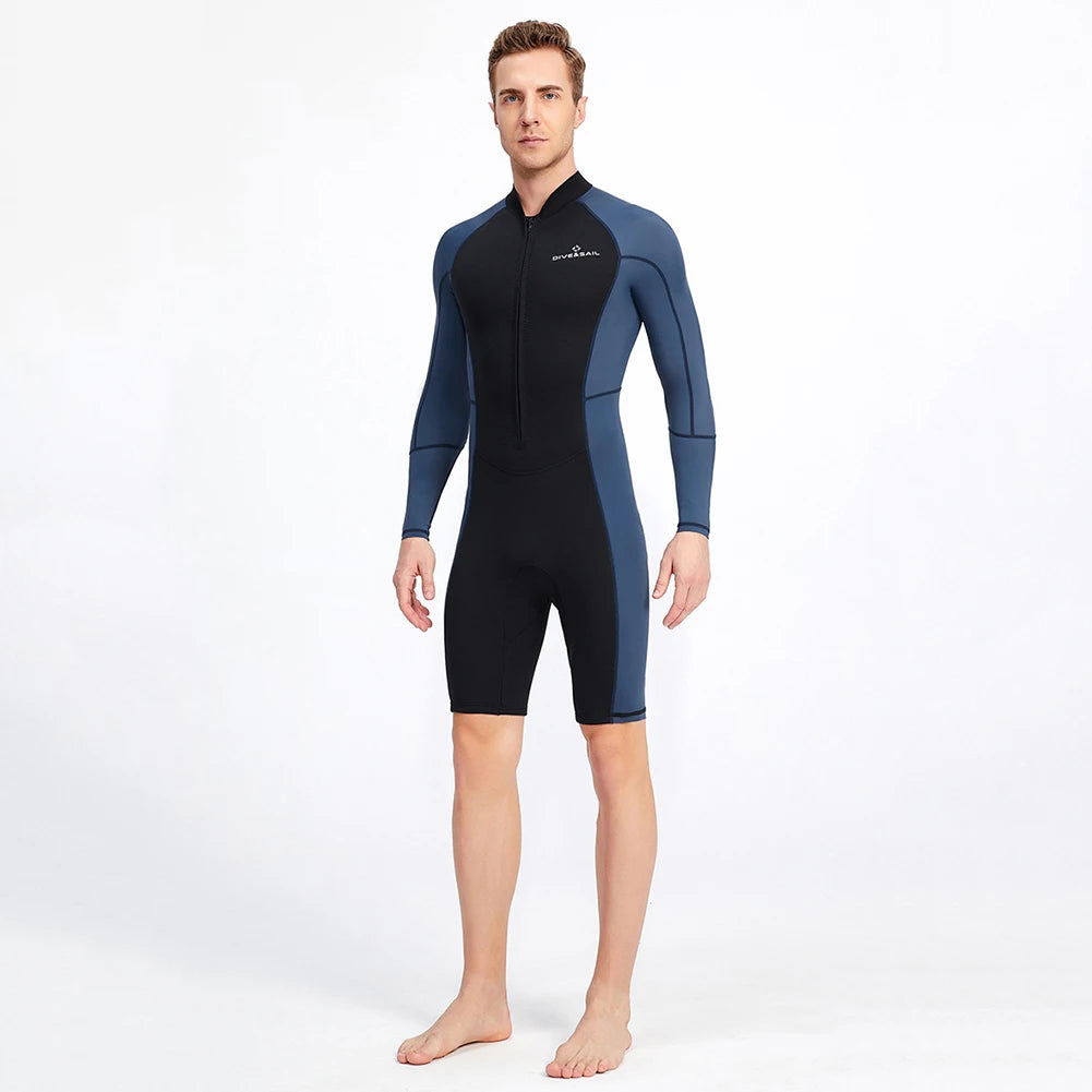 Men Neoprene Diving Suit With Zipper For Snorkeling