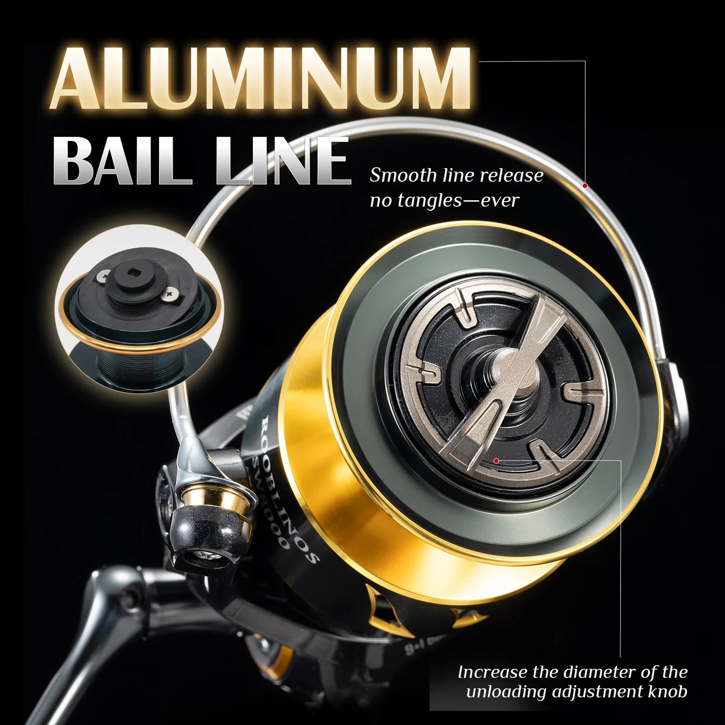 Rooblinos SW Spinning Reel Ultralight Saltwater Surf Fishing