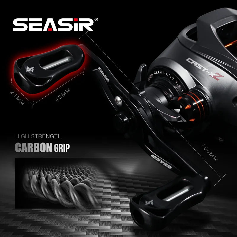SeaSir Cast X2 Baitcasting Reel 7 to 1 Ceramic Bearings