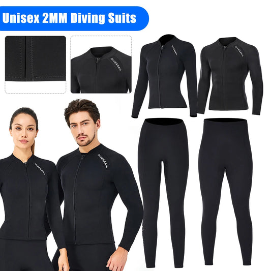 2mm Neoprene Diving Suit For Snorkeling Surfing Swimwear Unisex