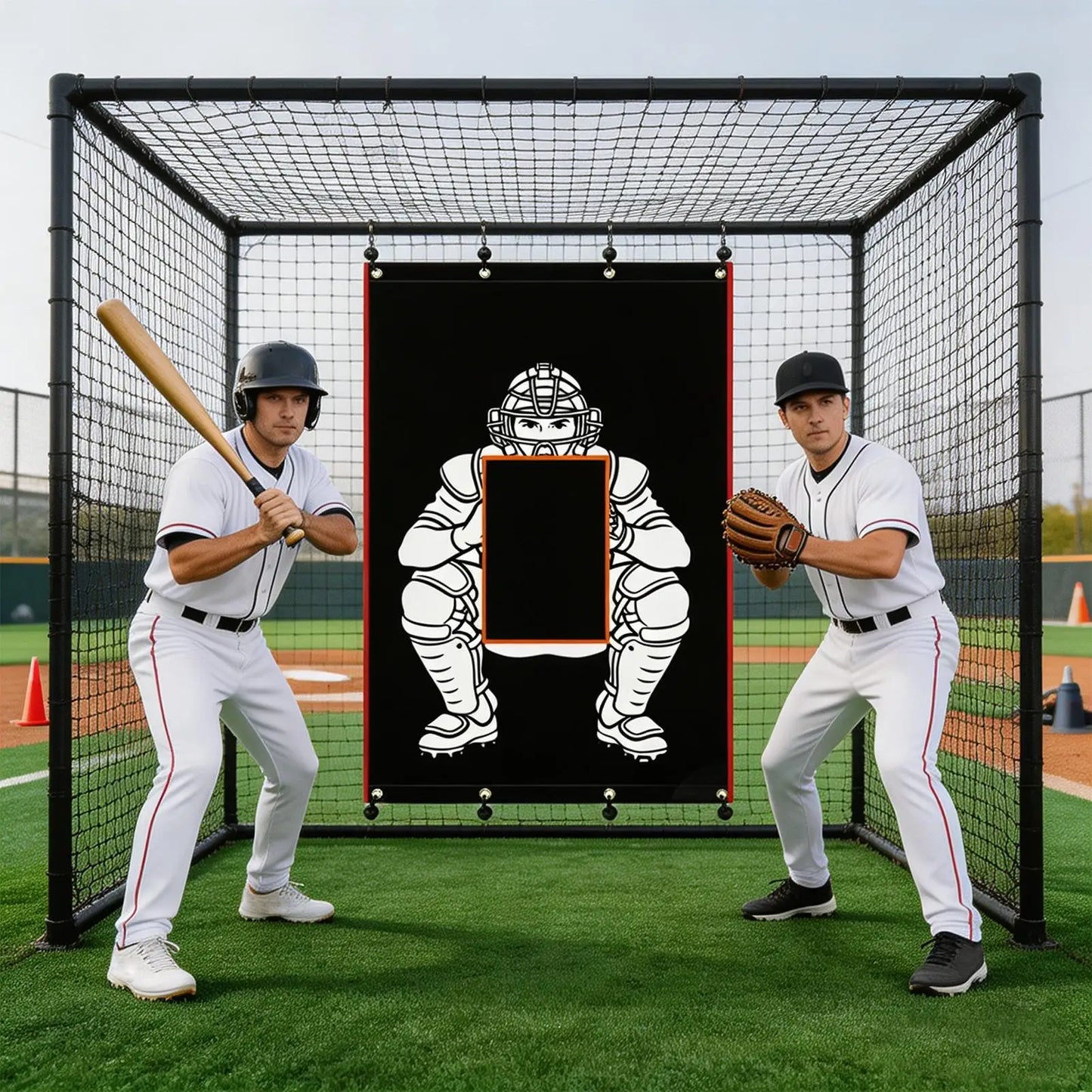 Batting Cage Net Backdrop Heavy Duty Weatherproof Softball Baseball Replacement Target Hitting Training Equipment Outdoor
